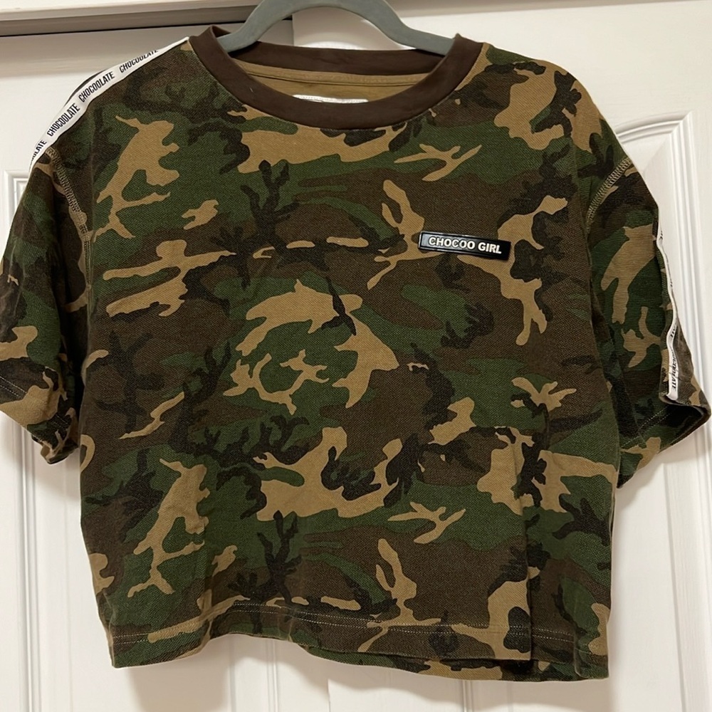 Chocolate camo shirt - women’s XS - Chocoo Girl